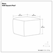 Pemberly Row Cube Pouf in Patterned Gray Melange Handwoven Cotton