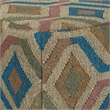 Pemberly Row Boho Round Pouf in Multi-Color Jute and Cotton