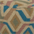 Pemberly Row Boho Round Pouf in Multi-Color Jute and Cotton