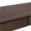 Pemberly Row Console Sofa Table Acacia Hardwood Distressed Charcoal Brown