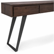 Pemberly Row Console Sofa Table Acacia Hardwood Distressed Charcoal Brown