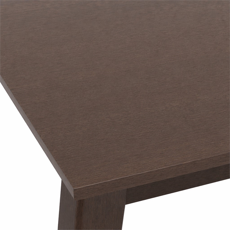 Pemberly Row Draper 5-Piece Dining Set in Grey Fabric and Walnut Veneer
