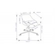 Pemberly Row Adjustable Swivel Fabric Mid Century Modern Office Chair in Gray
