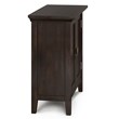 Pemberly Row Solid Wood Transitional Low Storage Cabinet in Brunette Brown