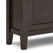 Pemberly Row Solid Wood Transitional Low Storage Cabinet in Brunette Brown
