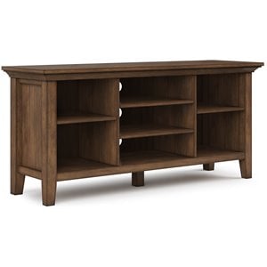 Pemberly Row Wood 53&quot TV Media Stand in Rustic Natural Brown For TVs up to 60&quot