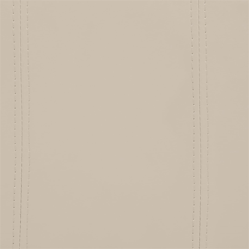 Pemberly Row Rectangular Storage Ottoman in Satin Cream Faux Leather