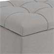 Pemberly Row Rectangular Ottoman in Dove Gray Linen Look Fabric
