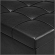 Pemberly Row Rectangle Storage Ottoman in Midnight Black Faux Leather