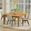 Pemberly Row Square Dining Table in Solid Wood Oak Finish
