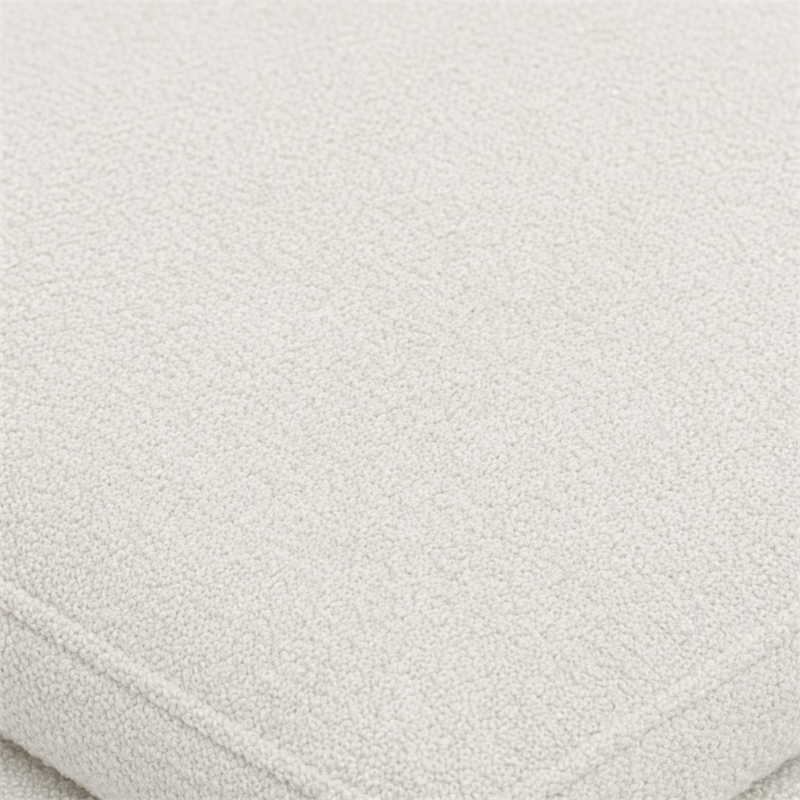Pemberly Row Cube Storage Ottoman with Tray in Ivory Boucle Upholstery