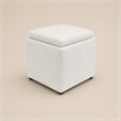Pemberly Row Cube Storage Ottoman with Tray in Ivory Boucle Upholstery