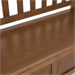 Pemberly Row Pine Entryway Storage Bench in Medium Saddle Brown