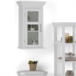 Pemberly Row Wooden Medicine Cabinet with Single Door in Pure White