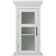 Pemberly Row Wooden Medicine Cabinet with Single Door in Pure White