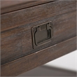Pemberly Row Coffee Table in Distressed Charcoal Brown Solid Acacia Wood