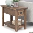 Pemberly Row Narrow Side Table Solid Acacia Wood in Rustic Natural Aged Brown