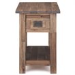Pemberly Row Narrow Side Table Solid Acacia Wood in Rustic Natural Aged Brown
