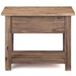 Pemberly Row Narrow Side Table Solid Acacia Wood in Rustic Natural Aged Brown