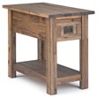 Pemberly Row Narrow Side Table Solid Acacia Wood in Rustic Natural Aged Brown