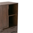 Pemberly Row Solid Wood Medium Storage Cabinet with Drawers in Walnut Brown