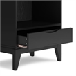 Pemberly Row 60 in Mid-Century Bookcase with Storage in Black Finish