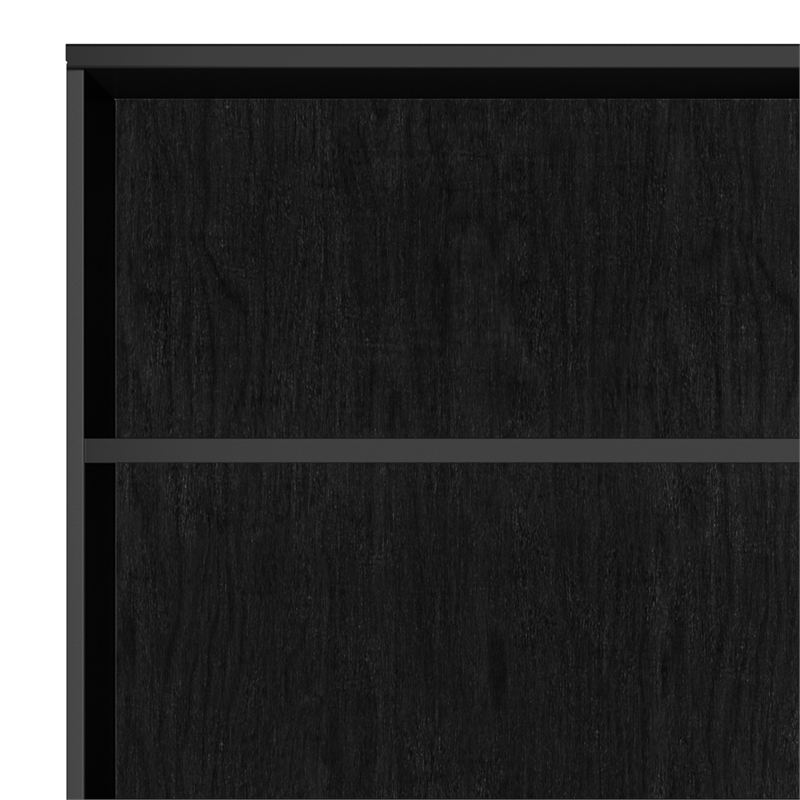 Pemberly Row 60 in Mid-Century Bookcase with Storage in Black Finish