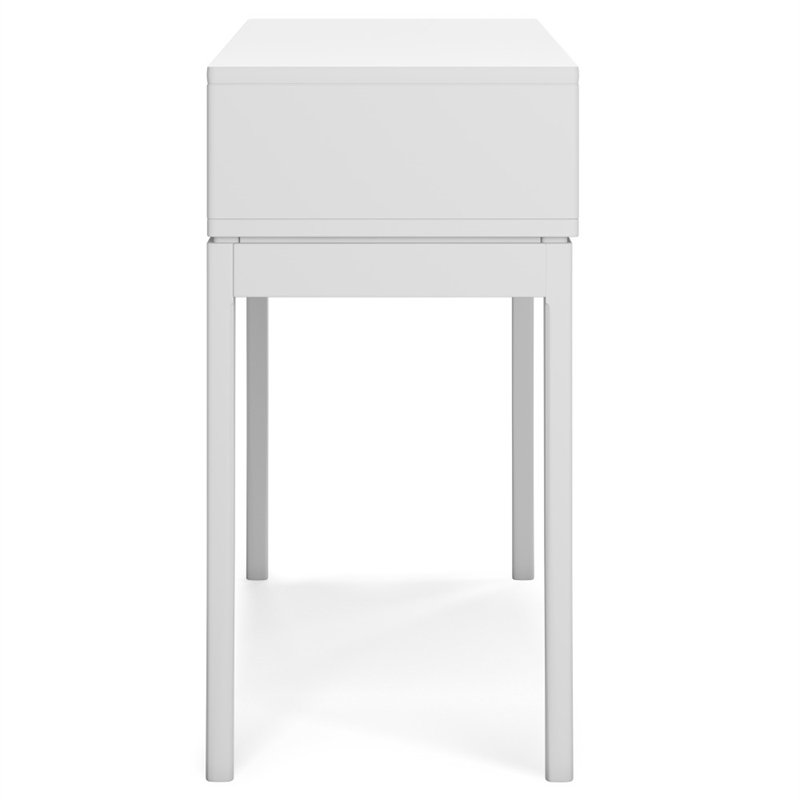 Pemberly Row 54 in Mid-Century Console Sofa Table in White Finish