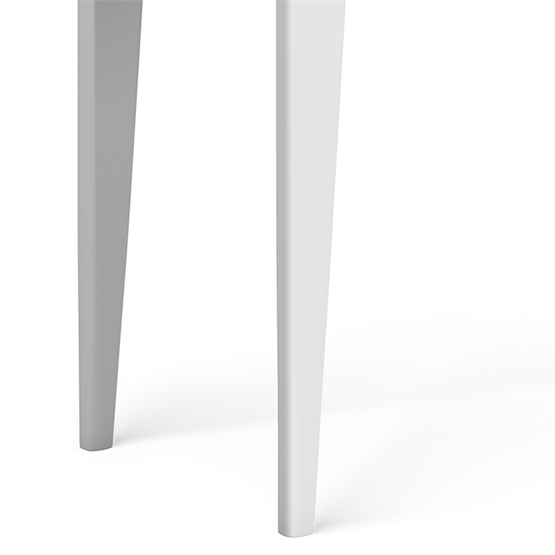 Pemberly Row 54 in Mid-Century Console Sofa Table in White Finish