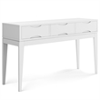 Pemberly Row 54 in Mid-Century Console Sofa Table in White Finish