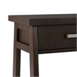 Pemberly Row 1 Drawer Wood Nightstand in Dark Chestnut Brown