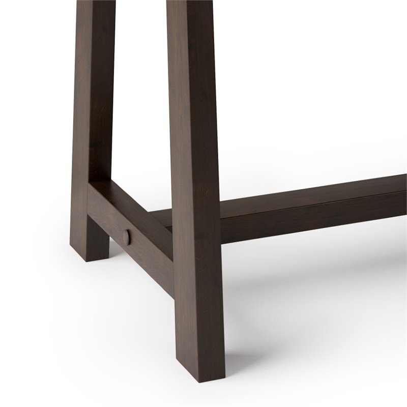 Pemberly Row 1 Drawer Wood Nightstand in Dark Chestnut Brown
