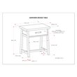 Pemberly Row 1 Drawer Wood Nightstand in Dark Chestnut Brown