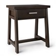 Pemberly Row 1 Drawer Wood Nightstand in Dark Chestnut Brown