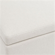 Pemberly Row Solid Wood Ottoman Bench with Boucle Upholstery in Ivory