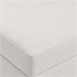 Pemberly Row Solid Wood Ottoman Bench in Alabaster Ivory Polyester Blend