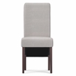 Pemberly Row Parson Dining Chair Set of 2 in Light Beige Linen Look Fabric