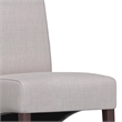 Pemberly Row Parson Dining Chair Set of 2 in Light Beige Linen Look Fabric