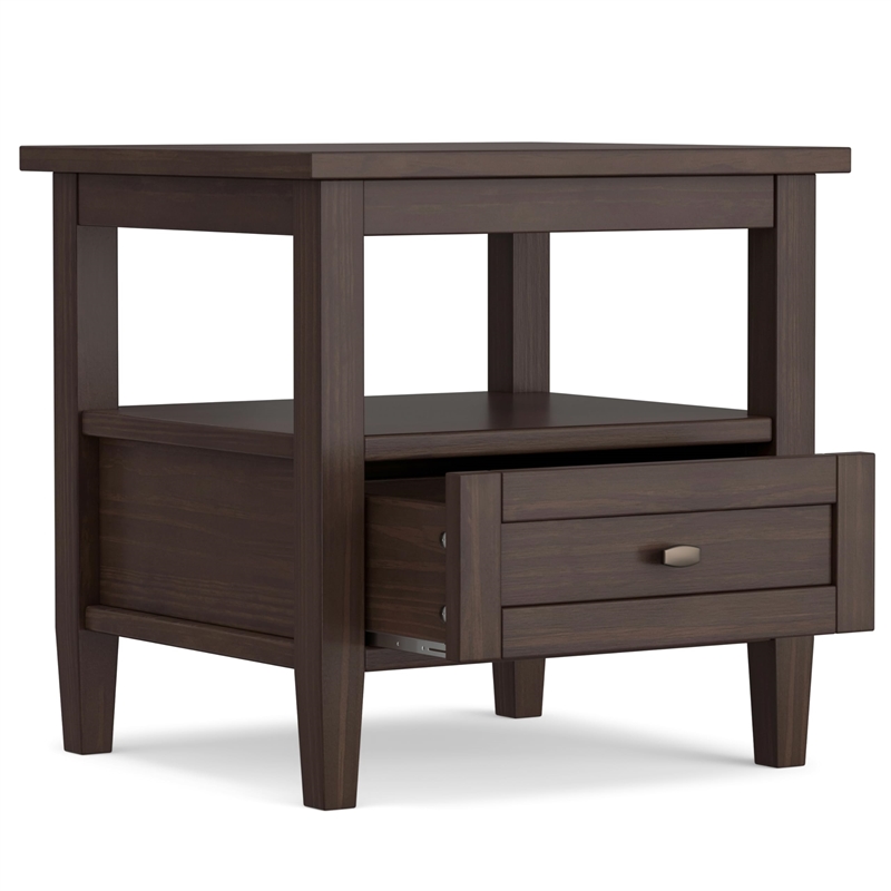 Pemberly Row Solid Wood Rectangular End Table 20