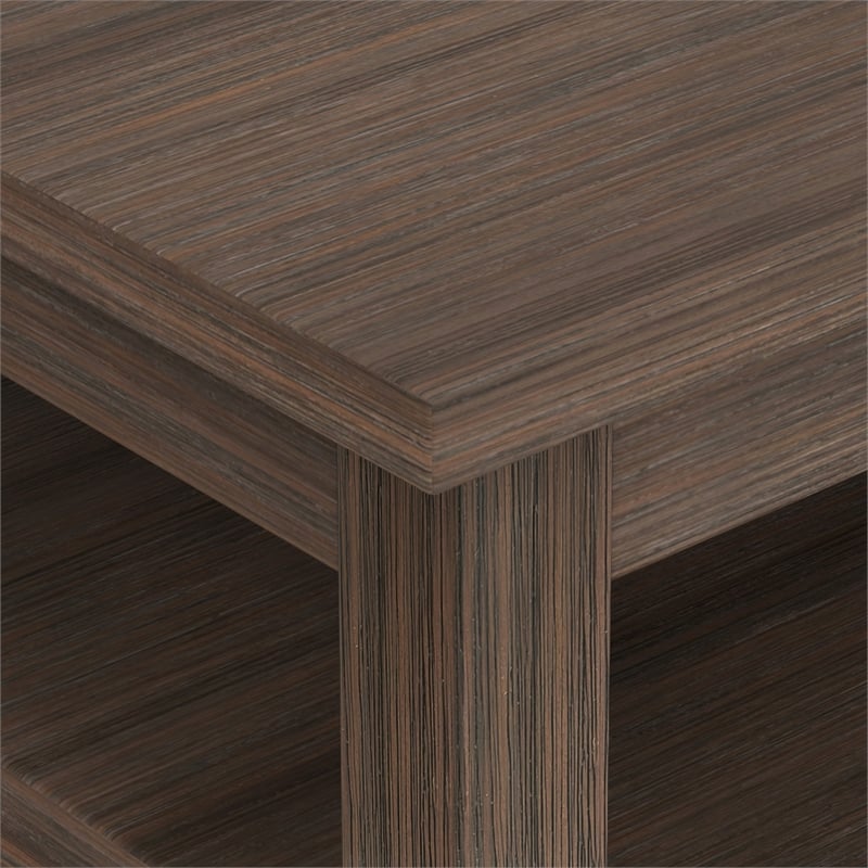 Pemberly Row 48-Inch Wide Solid Wood Coffee Table in Farmhouse Brown
