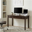 Pemberly Row 48-Inch Solid Wood Transitional Desk in Russet Brown