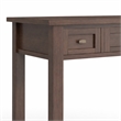 Pemberly Row 48-Inch Solid Wood Transitional Desk in Russet Brown