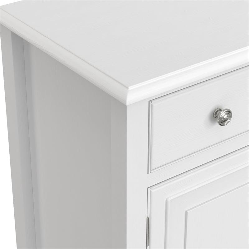 Pemberly Row Solid Wood Wide Sideboard Buffet Cabinet in White