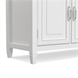 Pemberly Row Solid Wood Wide Sideboard Buffet Cabinet in White