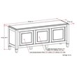 Pemberly Row Solid Wood 51 Inch Storage Bench Trunk in Aged Brown