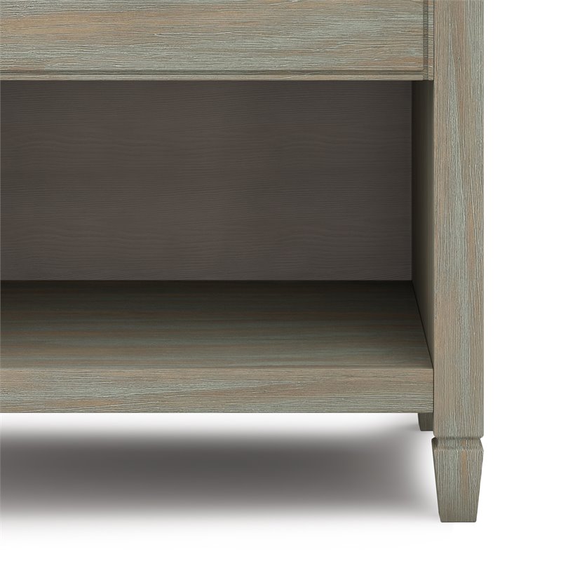 Pemberly Row 24 in Solid Wood Bedside Nightstand Table in Distressed Gray