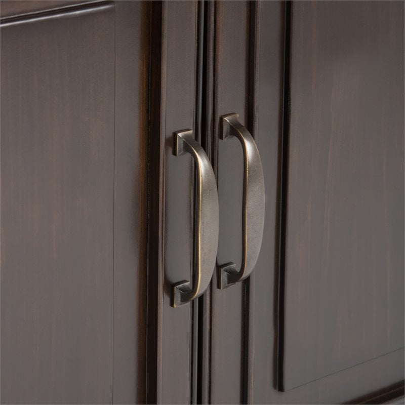 Pemberly Row Pine Wood Entryway Storage Cabinet in Chestnut Brown 40