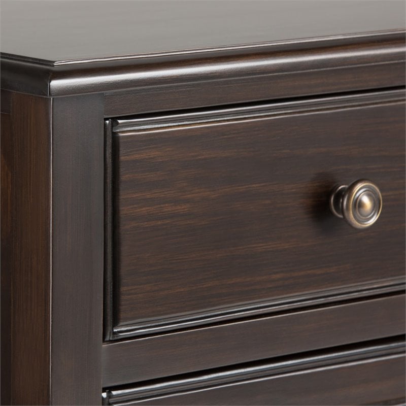 Pemberly Row Pine Wood Entryway Storage Cabinet in Chestnut Brown 40