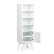 Pemberly Row Bathroom Tower with Tempered Glass in Pure White