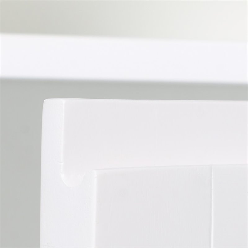 Pemberly Row Bathroom Tower with Tempered Glass in Pure White